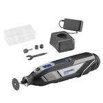 Dremel 8240 Cordless Rotary Tool 12V 2Ah Lithium-ion Battery, Multitool Kit with 5 Accessories, Variable Speed 5.000-35.000 RPM and Quick Charge Time