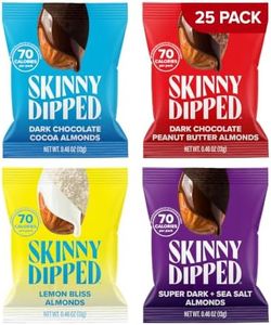 SkinnyDipped Snack Attack Minis Almond Variety Pack, Healthy Snack, Plant Protein, Gluten Free, 0.46 oz Mini Bags, Pack of 25
