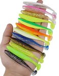 Avlcoaky Paddle Tail Swimbaits Soft Plastic Fishing Lures, 3.54in Swim Baits Bass Lures, 24 Pack - 12 Colors