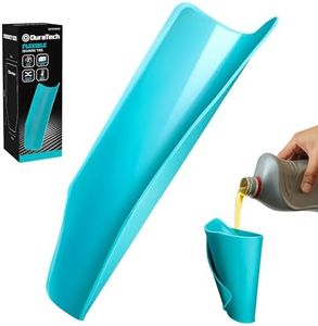 DURATECH Flexible Funnel, Multi-Purpose Form a Funnel for Automotive Use, Upgraded Premium Aluminium Core and Thickened Silicone Outer Shell, Flexible Draining Tool for Oil Changes, Blue