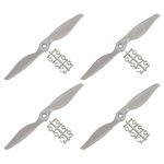 MECCANIXITY RC Propellers 2 Vane Blades Props 12x6 Inch Grey with Adapter Rings for Electric Airplane Aircraft, Pack of 4