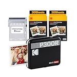 KODAK Mini 3 Retro (68-Sheet Bundle) 4PASS 3x3 Portable Photo Printer – Black