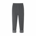 Coralup Girls' Fleece Lined Leggings Cotton Kids Thick Warm Stretchy Long Pants,Dark Grey,8-9Y