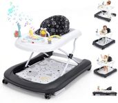 Baby Walker with Wheels, 5-in-1 Foldable Push Walker for Girls 6-12 Months