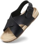 Cubufly Kids Sandals Cross Strappy Open Toe Plat Girl Boy Summer Shoes for Indoor and Outdoor Use Toddler/Little Kid/Big Kid
