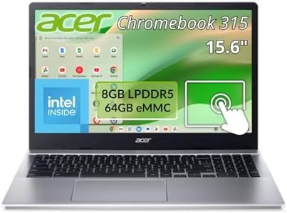 Acer Chromebook 315 CB315-5HT-C66N 15.6 Touchscreen Chromebook - Full HD - 1920 x 1080 - Intel N100 Quad-core [4 Core] - 8 GB Total RAM - 64 GB Flash Memory - Silver