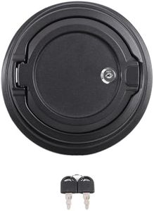 Fuel Filler Door Locking Gas Tank Cap Cover for Hummer H3 2005-2009 Accessories, Fuel Filler Door Gas Cap, Anti-theft Locking Fuel Filler Tank Cover, Aluminum Fuel/Gas Tank Cap Replacement (Black1)