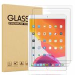 for iPad 10.2 9th/8th/7th Generation (2021, 2020, 2019) 9H Tempered Glass Screen Protector (Pack of 2)