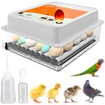 Okköbi OBI-36 Egg Incubator for Hatching Chickens, Ducks & Other Birds + 36 Eggs + Automatic Egg Turner + Temperature Control + Humidity Display + Integrated Egg Candler + 5 Year Assurance + New