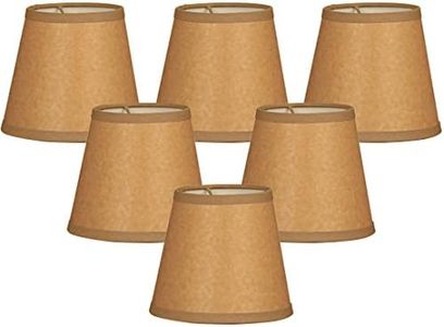 Royal Designs 6" Parchment Empire Brown Chandelier Lamp Shade, Set of 6, 4 x 6 x 5.5 (CS-952-6BR/P-6)