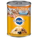 PEDIGREE CHOPPED Adult Wet Dog Food, Ground Dinner Chicken, 375g Can (12 Pack)