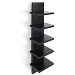 Bloddream 5 Tier Wall Shelves Black