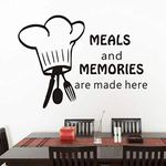 Decor hubb Vinyl Meals And Memories Wall Sticker, Black, Pack of 1, Self-Adhesive