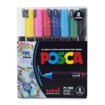 POSCA 1MR 0.7mm Markers (8 Colors- 8 Pcs)