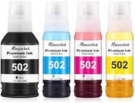 T502 502 Ink/Compatible for Epson 502 Ink/for Epson Ecotank Printer Ink Refill/with Epson ET 2850 / with Epson Ecotank ET-2800 / ET-2750 ET2760 ET-3750 ET-4750 ET-3760 ET-4850 4-Pack