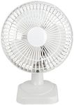 Status Desk Fan | 6 Inch Portable Fan | 2 Speed Adjustable Angle Fan | White | S6DESKFAN1PKB