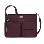 Travelon Patch Crossbody, Dark Bordeaux, One Size, Patch Crossbody