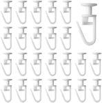 Curtain Gliders for Window,100PCS Plastic Sliding Curtain Hooks Curtain Rail Sliding Hooks Plastic White Curtain Track Glider Hooks Curtain Hook 11 mm Curtain Rail Hooks for Window Door Shower Curtain