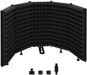 Geynnple Microphone Isolation Shield – Foldable & Adjustable Soundproof Panel for Recording, Podcasting, Vocal Booth, Studio & Home Use