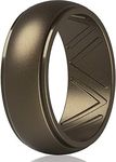 ThunderFit Breathable Silicone Wedding Ring for Men - 1 Ring (Men Bronze, 13.5-14 (23mm))