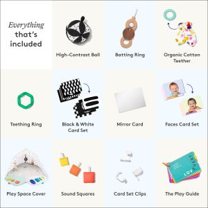 LOVEVERY Play Gym – Baby Activity Mat with Developmental Toys