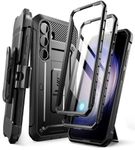 SUPCASE Unicorn Beetle Pro for Samsung Galaxy S24 Case with Stand [2 Front Frames] [Built-in Screen Protector & Belt-Clip] [Military-Grade Protection] Bumper Phone Case for Galaxy S24 (2024), Black