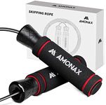 Amonax Skipping Rope Adult, Jump Rope for Men and Women, Speed Rope for Crossfit Training, Home Gym Equipment for Fitness, Workout, Exercise and Boxing Training.