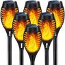 IkeeRuic Solar Lights Outdoor, Solar Torch Light with Flickering Flame for Halloween Decor, Solar Garden Lights, Waterproof Outdoor Lighting, Flame Torches for Outside Patio Pathway Yard Decorations