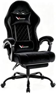 Velvet Gaming Chair Adults Footrest Ergonomic Lumbar Support Office