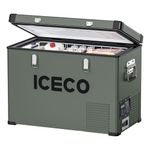 ICECO VL45 12V Portable Refrigerator Freezer Fridge Car Cooler with SECOP Compressor, 48 Quarts/45Liters Platinum Compact Refrigerator, DC 12/24V, AC 100-120V, 0℉ to 50℉, for RV, Truck, Boat, Van
