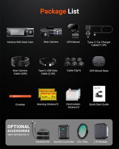 Vantrue N5S 4-Channel Dash Cam – Front, Rear, and Cabin Recording