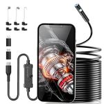 Ennovor 7.9mm Dual-Lens Endoscope Inspection Camera, 1920P HD Borescope Cameras, 8 Adjustable LED Lights, 32.8ft Semi-Rigid Snake Endoscope, IP67 Waterproof Inspection Camera for Android 4.4+, iOS 9+