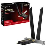 TP-Link Archer TBE552E WiFi 7 Card BE9300 Mbps Wireless Bluetooth 5.4 PCIe Network Card, Wider Signal Coverage, 6GHz, 5GHz, 2.4GHz PCI Express Bluetooth WiFi 7 Card for Desktop/PC Windows 11(64Bit)