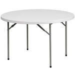 Flash Furniture 48'' Round Granite White Plastic Folding Table