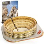 CubicFun 3D Puzzle for Adults Kids Rome Colosseum Jigsaw Italy Architecture Model Kits DIY Toys with Booklet Xmas Gift for Boys Girls Age 8+, 131 Pieces