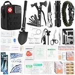 DLMD 320 PCS Survival Kits First Aid Kit, Gifts for Men Christmas Him Dad, Survival Gear and Equipment with Tactical Molle Pouch for Car Camping Hiking Outdoor Adventure Earthquake Home Office