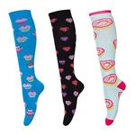 Compression Socks for Women (3Pair) Ladies Support Stocking Ideal for Nurse, Flight, Sports, Travel, Pregnancy, Running 20-30mmHg