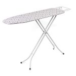 Kleeneze KL058270UKDIA Collapsible Ironing Board – Large Ironing Table, Adjustable Height, Anti-Slip Feet, 100% Cotton Cover, Lightweight & Compact Storage, Iron Rest, Left & Right-Handed, 114 x 34 cm