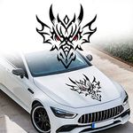 JSCARLIFE Car Decals, Self-Adhesive Vinyl Graphics Decals Car Hood Sticker Universal Scratch Hidden Car Stickers for Car Decoration (Dragon Head)