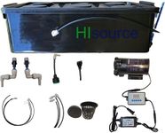 HIsource Complete Aeroponics Growing System: 6 Planting & Cloner Sites. Includes Container, Pump, Net Cups, Clone Collars, and Timed Pump
