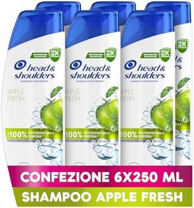 Head & Shoulders Apple Fresh Shampoo Antiforfora 250ml Formato Convenienza X6. Uso Quotidiano. Fino al 100% Protezione dalla Forfora, Clinicamente Testato. Per Tutti i Tipi di Cute e Capelli