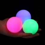 POITOI Juggling Balls Light Up Juggling Balls Glow in The Dark Juggling Balls USB Rechargeable Glowing Juggling Ball for Beginners and Professionals Set of 3