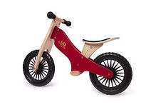 Kinderfeets Balance Bike - Wooden Balance Bike | Sustainable and Eco-Friendly | Ergonomic Design | Adjustable Riding Balance Toy for Kids and Toddlers (Cherry Red)