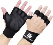 Fit Active Sports New Ventilated Weight Lifting Workout Gloves with Built-in Wrist Wraps for Men and Women - Great for Gym Fitness, Cross Training, Hand Support & Weightlifting.