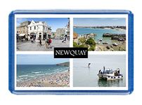 Newquay - Postcard-Style Design - 7cm x 4.5cm - Novelty Tourism Fridge Magnet.