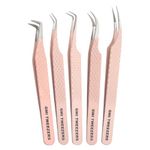 Fiber Tip Lash Tweezers For Eyelash Extension Tweezers Professional