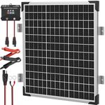 Voltset 50W 12V Solar Panel Kit, Monocrystalline Solar Battery Trickle Charger Maintainer + Upgrade 10A MPPT Charge Controller + Z-Shaped Mount Bracket for Car, RV, Boat, Motorcycle, Gate Opener