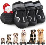 Furmate Dog Shoes for Large Small Medium Dogs,Dog Booties for Indoor Hardfloors Anti-Slip,Reflective Strip Waterproof Dog Boots & Paw Protectors for Outdoor Walking Hot Pavement,Winter Snow (Size 8)