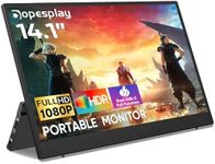 Dopesplay Portable Monitor 14.1'' 1080P FHD USB-C Laptop Monitor HDMI Portable Gaming Monitor IPS HDR Computer Display, External Second Screen Travel Monitor with Stand for PC MAC Phone Xbox PS5/4
