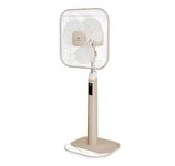 Havells Aindrila Premium 400mm Oscillating Pedestal Fan | Remote control, Timer Upto 8 Hrs, LED Light, Sleep & Breeze Mode | High Air Delivery | Telescopic Arrangement | (Pack of 1, Dusty Rose White)